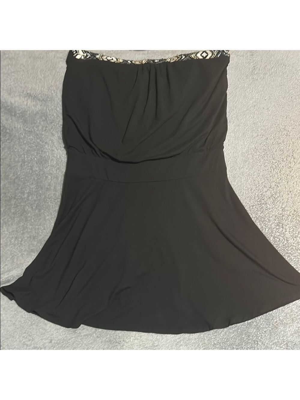 NWT White House Black Market Strapless Ruched Babydoll Dress